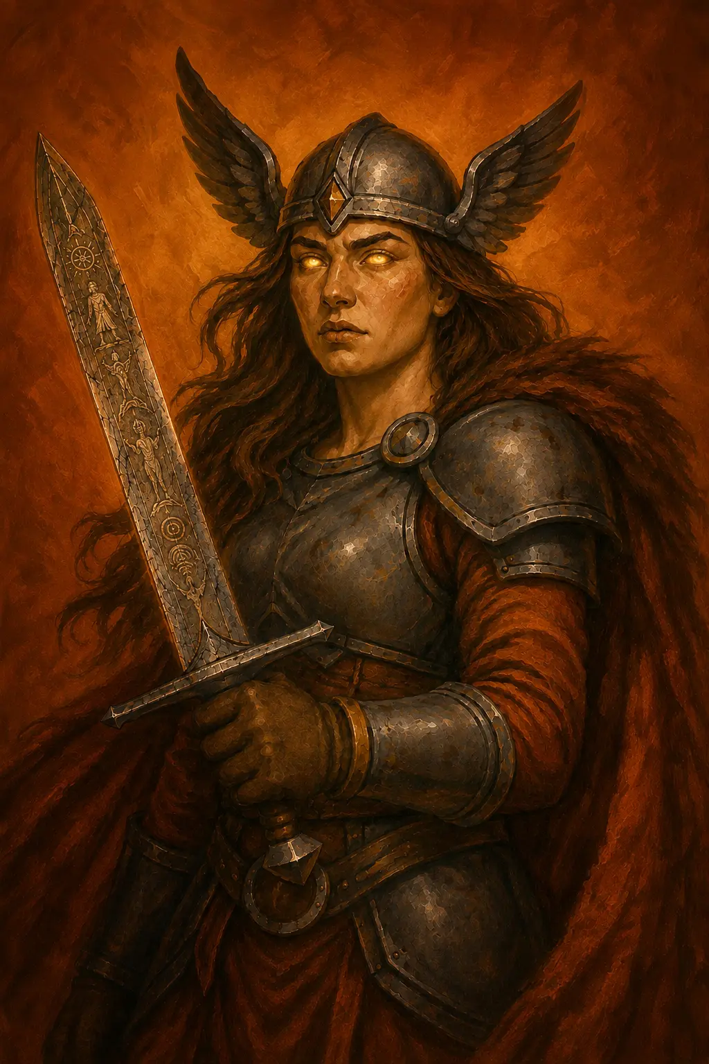 Full artwork of Krell Twicefallen, the d20 character