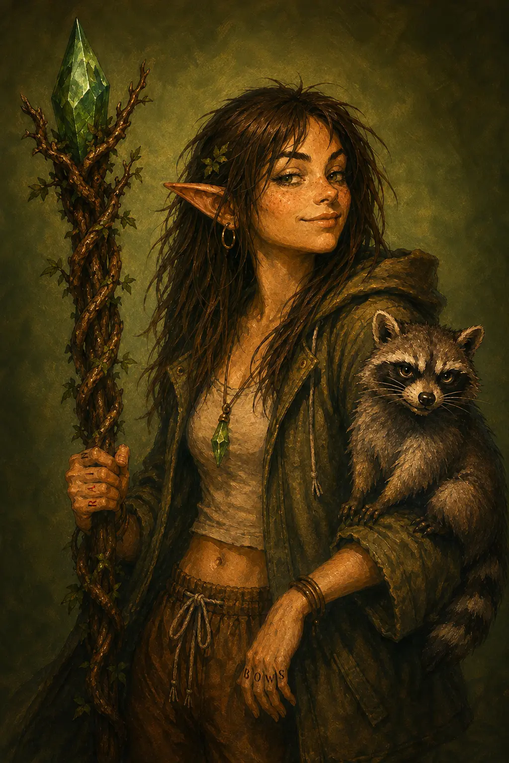 Full artwork of Orla Stormbloom, the d8 character